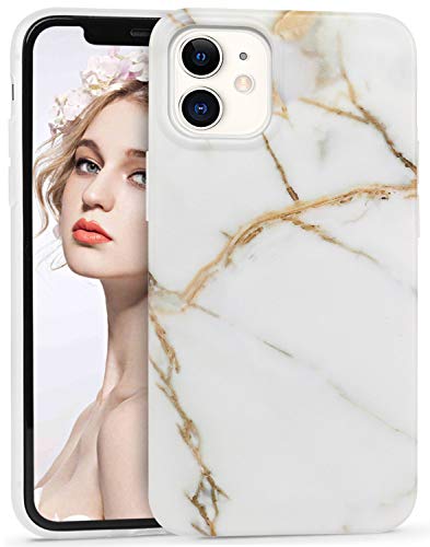 IMIKOKO Hülle für iPhone 12/iPhone 12 Pro (6.1"), Glitter Handyhülle Marmor Hülle TPU Silikon Weiche Schutzhülle Handytasche Case von IMIKOKO
