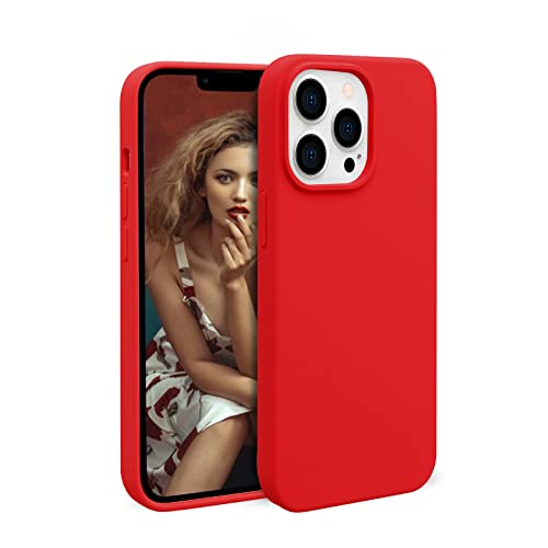 IMIKOKO Hülle für iPhone 13 Pro, Matt Silikon Dünn HandyHülle Stoßfest Slim Gummi Schutzhülle Kratzfest Case Cover von IMIKOKO