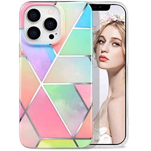 IMIKOKO Hülle für iPhone 13 Pro Marmor, Glitzer Schutzhülle TPU 13 Pro Case 6,1 Zoll Handyhülle von IMIKOKO