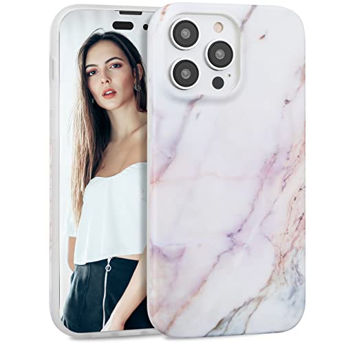 IMIKOKO Hülle für iPhone 14 Pro Max, Marmor TPU Schutzhülle 14 Pro Max Case Cover 6,7 Zoll Handyhülle, EIN erhöhter Kamerarand Schützen vor Kratzern von IMIKOKO