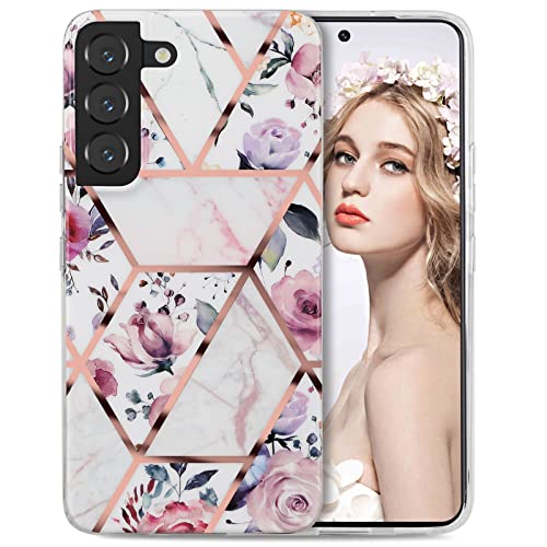 IMIKOKO Marmor Hülle Für Samsung Galaxy S22, Glitter Bling Matt Scrub Weich Handyhülle Schlank TPU Cover Case Kompatibel S22 6,1 Zoll von IMIKOKO