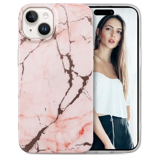 IMIKOKO für iPhone 15 Hülle Marmor, TPU Kratzresistente Schutzhülle 15 Case Cover 6,1 Zoll Handyhülle von IMIKOKO