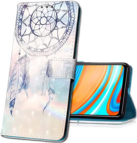 IMIRST Flip Case für Samsung Galaxy S21 FE 5G Kunstleder Wallet Case 3D Muster Schutzhülle mit Kartenfach Ständer Kompatibel für Samsung Galaxy S21 FE 5G YB Blau Traumfänger von IMIRST