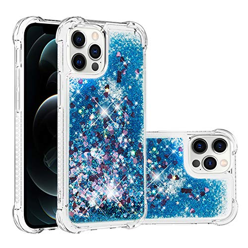IMIRST Silikon Handy Hülle für Apple iPhone 12 Pro, Ecke Airbag Fallschutz Glitzer Treibsand Stoßfest Handyhülle TPU Bumper Sparkle Case für Apple iPhone 12 Pro. YBW Love Blue IMIRST Silikon Handy Hülle für Apple iPhone 12 Pro, Ecke Airbag Fallschutz Glitzer Treibsand Stoßfest Handyhülle TPU Bumper Sparkle Case für Apple iPhone 12 Pro. YBW Love Blue von IMIRST