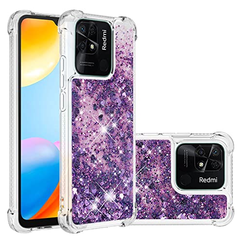 IMIRST Silikon Handy Hülle für Redmi 10C, Ecke Airbag Fallschutz Glitzer Treibsand Stoßfest Handyhülle TPU Bumper Sparkle Case für Xiaomi Redmi 10C. YBW Love Purple IMIRST Silikon Handy Hülle für Redmi 10C, Ecke Airbag Fallschutz Glitzer Treibsand Stoßfest Handyhülle TPU Bumper Sparkle Case für Xiaomi Redmi 10C. YBW Love Purple von IMIRST