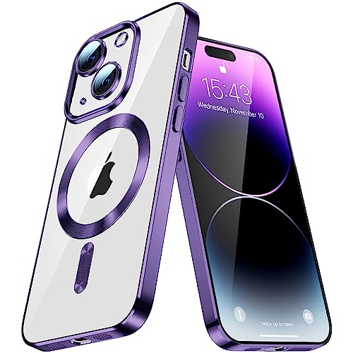 IMIRST Soft Handyhülle für iPhone 14 Plus - Super Magsafe und kabelloses Aufladen kompatibel, stoßfestes Classic Hybrid Slim Cover für Apple iPhone 14 Plus, YIX Purple IMIRST Soft Handyhülle für iPhone 14 Plus - Super Magsafe und kabelloses Aufladen kompatibel, stoßfestes Classic Hybrid Slim Cover für Apple iPhone 14 Plus, YIX Purple von IMIRST