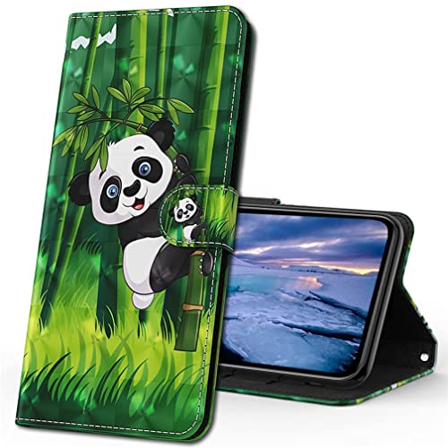 IMIRST Xiaomi Redmi Note 10 Pro Handytasche, Leder Schutzhülle Brieftasche Hülle Flip Case 3D Muster Cover mit Kartenfach Magnet Tasche Handyhüllen für Xiaomi Redmi Note 10 Pro. YX Panda Bamboo von IMIRST