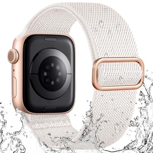 IMIVIO Sport Band Kompatibel mit Apple Watch Armband 45mm 46mm 44mm 49mm 42mm Damen Herren, Schmutzabweisend Nylon Elastisch Loop für iWatch Series 10 9 8 7 6 5 4 3 SE Ultra 2 1, Polarstern von IMIVIO