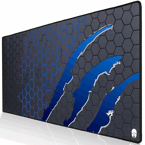 IMPACTRION Eraptor Blue - XXL Gaming Mauspad 900x400mm - rutschfest - wärmebehandelte Oberfläche für exaktes und schnelles Gleiten der Maus - einrollbar von IMPACTRION