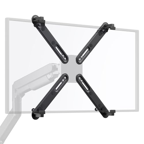 Nicht-VESA Adapter für 17“- 32“ Zoll Monitore Ohne Löcher Hinten, VESA Adapter für Monitor Halterung mit VESA 75x75 bis 100x100 mm, Max. Belastung 10kg von IMtKotW