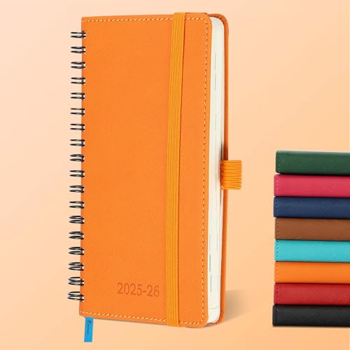 IN-LUXPRO Planer 2025–2026, täglich, wöchentlich und monatlich, 16,5 x 9,5 cm, 18 Monate, Spiralbindung, Kalender mit selbstklebendem Stifthalter, akademischer Plan für 2026 mit weichem Einband aus IN-LUXPRO Planer 2025–2026, täglich, wöchentlich und monatlich, 16,5 x 9,5 cm, 18 Monate, Spiralbindung, Kalender mit selbstklebendem Stifthalter, akademischer Plan für 2026 mit weichem Einband aus von IN-LUXPRO