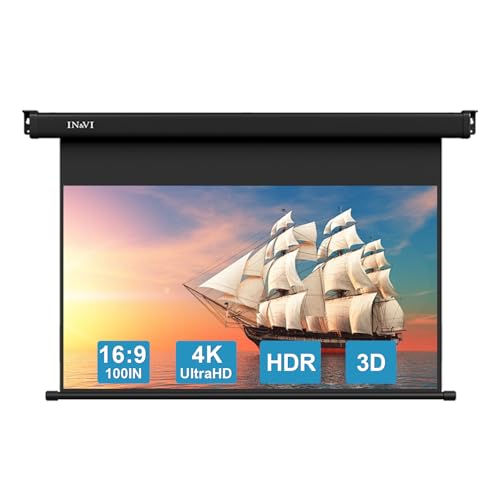 IN&VI ZB ALR Beamer Leinwand Elektrisch Mit Fernbedienung,Leinwand Beamer 4K HD 100 Zoll Format 16:9 Projektionsleinwand,Projektor Leinwand für Heimkino und Präsentation,Zur Decken-/ Wand-Montage IN&VI ZB ALR Beamer Leinwand Elektrisch Mit Fernbedienung,Leinwand Beamer 4K HD 100 Zoll Format 16:9 Projektionsleinwand,Projektor Leinwand für Heimkino und Präsentation,Zur Decken-/ Wand-Montage von IN&VI