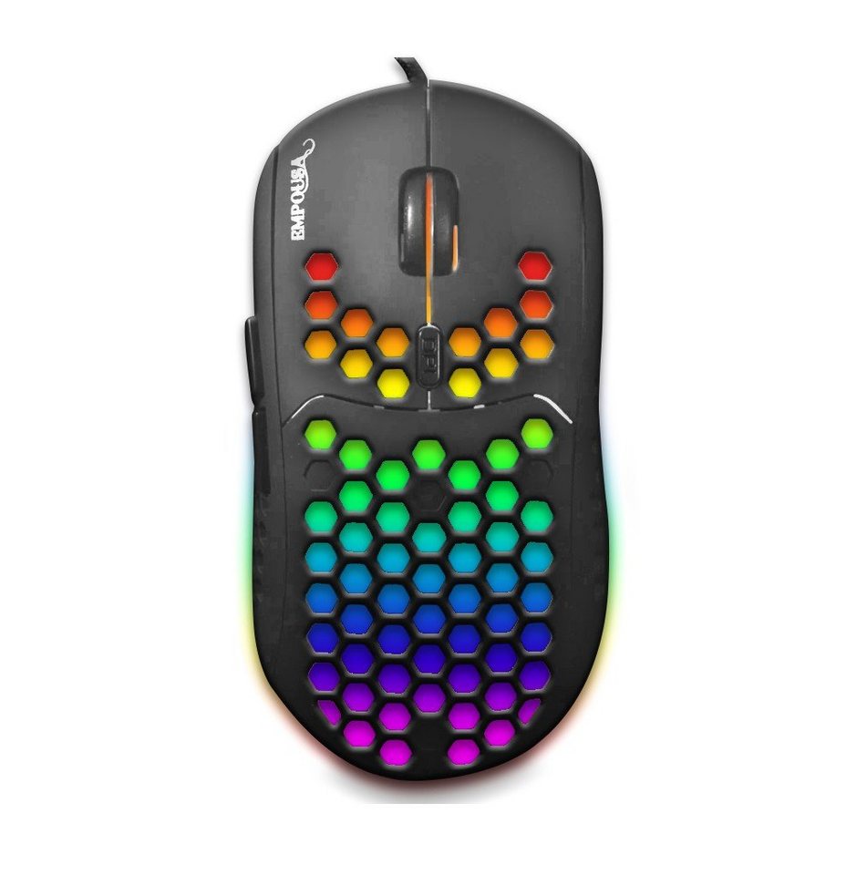 INCA EMPOUSA RGB-Makro-Tasten Professional 6400 DPI 8 Tasten Gaming Maus Gaming-Maus von INCA