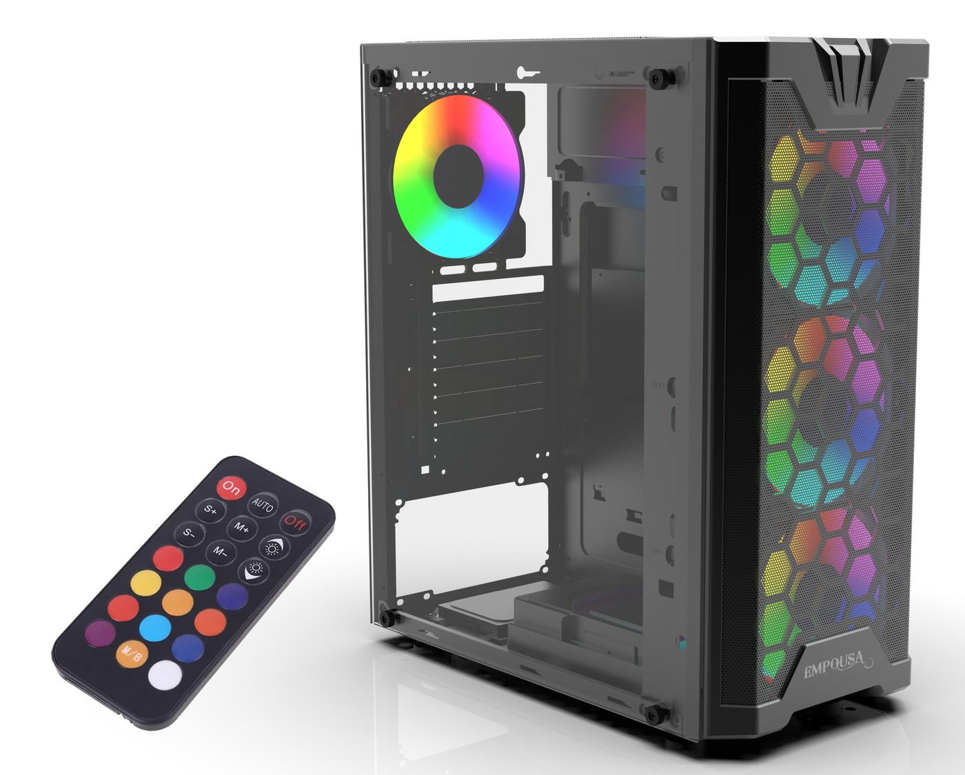 INCA Gaming-Gehäuse EMPOUSA Premium Computer CASE EMG-15XB 4x ARGB Lüfter LED Glasscheibe INCA Gaming-Gehäuse EMPOUSA Premium Computer CASE EMG-15XB 4x ARGB Lüfter LED Glasscheibe von INCA