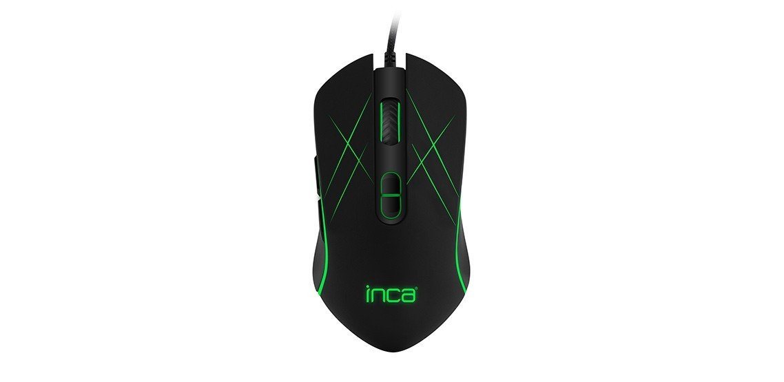 INCA Gaming Maus IMG-GT12 3200 DPI, RGB, 7 Tasten, USB Gaming-Maus von INCA