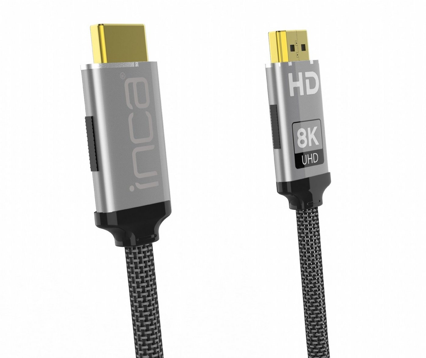 INCA HDMI Kabel: 8K HD Bildübertragung, Goldspitzen, geflochten HDMI-Kabel, (150 cm) von INCA