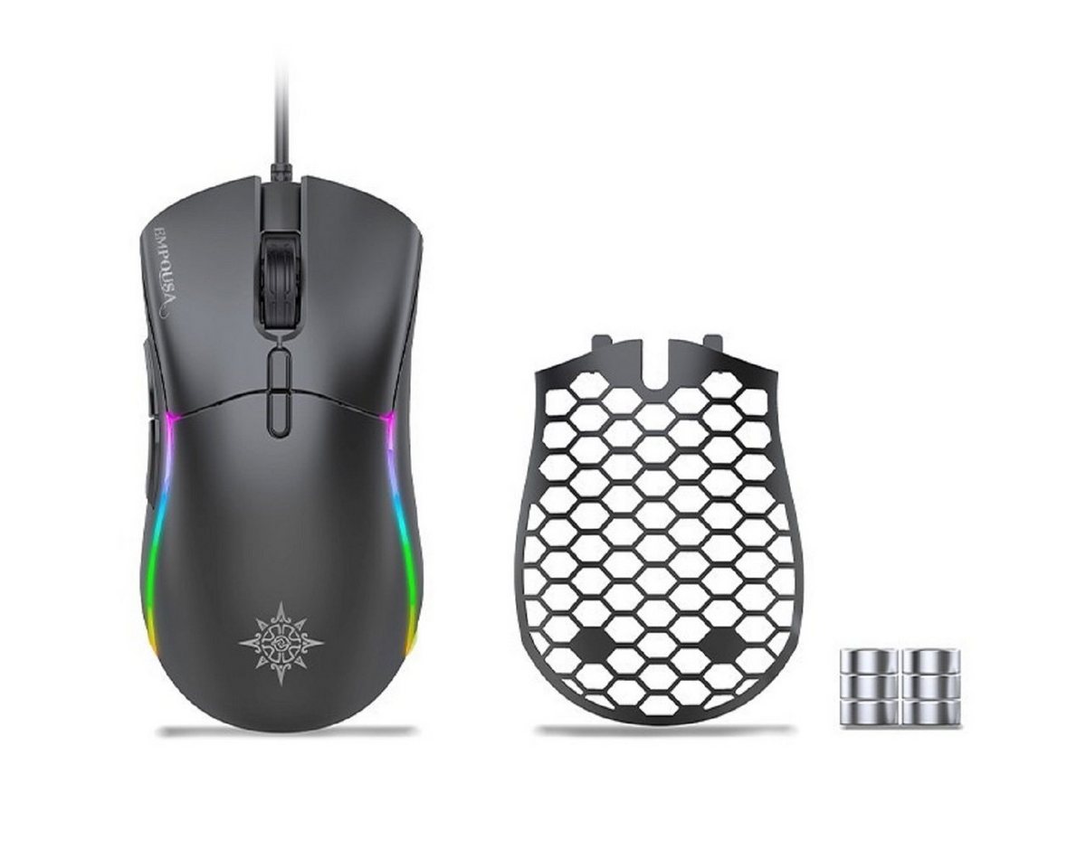 INCA IMG-GT20 Optisch Gaming Maus Mouse 1000-10000 DPI Schwarz Gaming-Maus von INCA