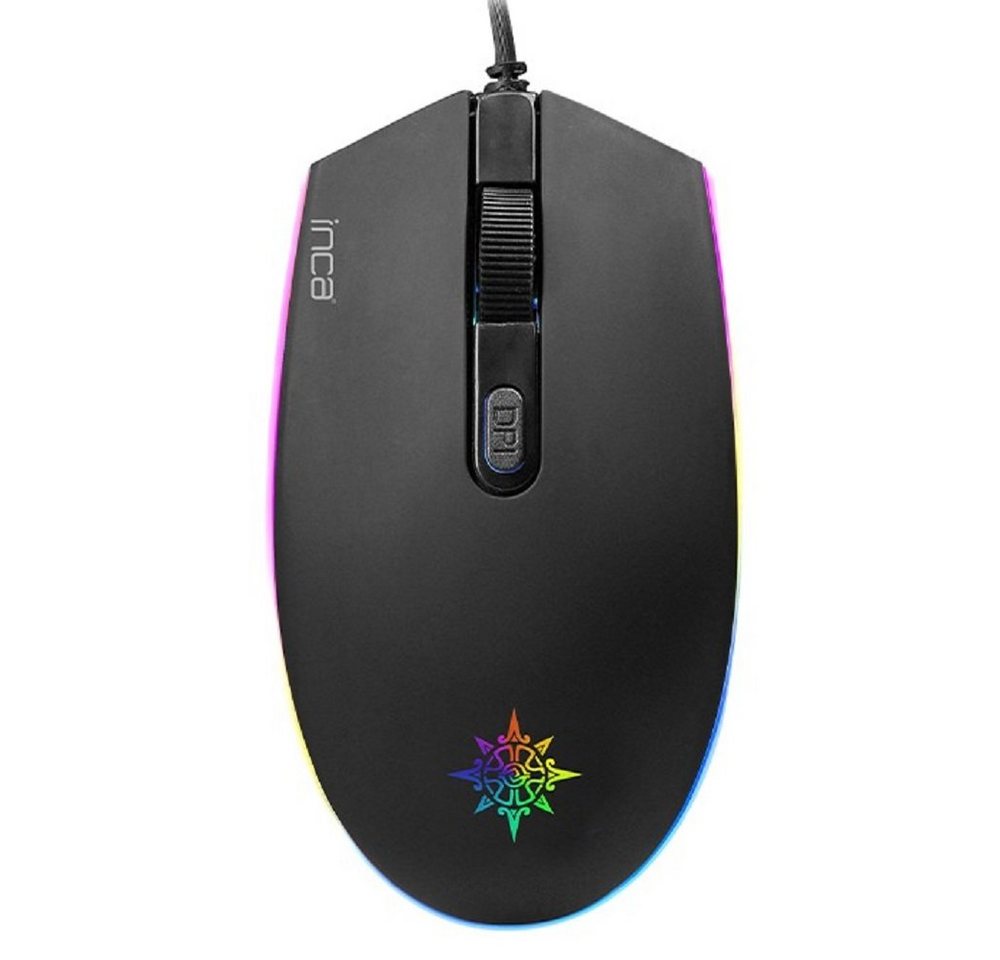 INCA PRO Optisch Gaming Maus Mouse 1200 DPI RGB-Logo-Effekt Gaming-Maus von INCA