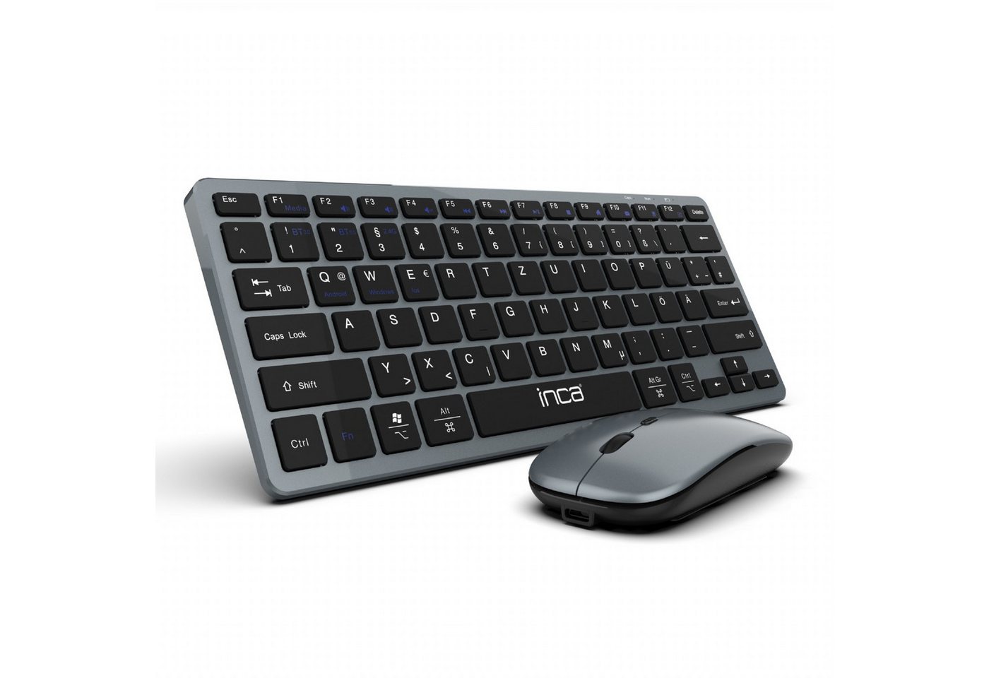 INCA Smart Wireless Drahtlos Tastatur und Maus-Set wiederaufladbarer Akku Wireless-Tastatur von INCA