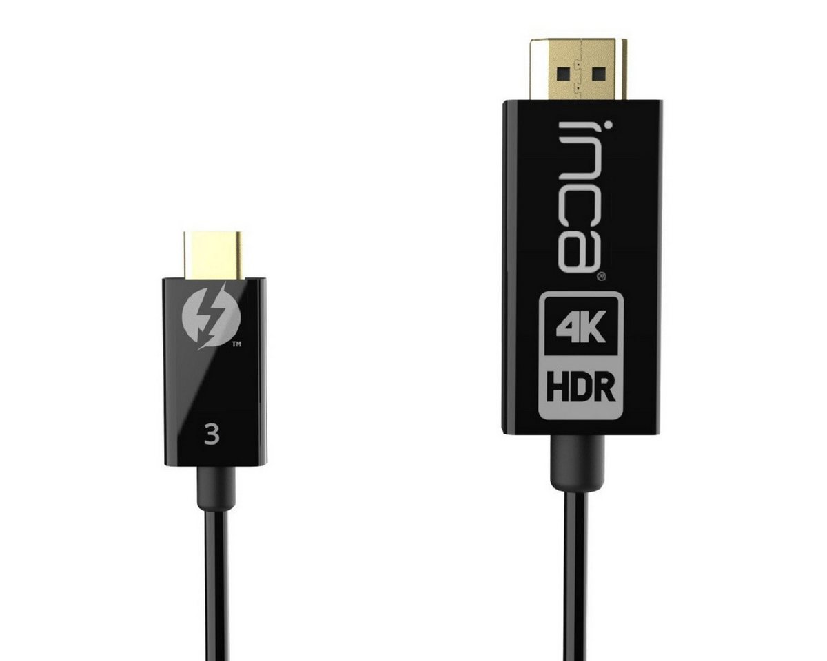 INCA USB-C auf HDMI Kabel 1,8 m (4K@60Hz) Konverterkabel Adapterkabel HDMI-Kabel, (180 cm) von INCA