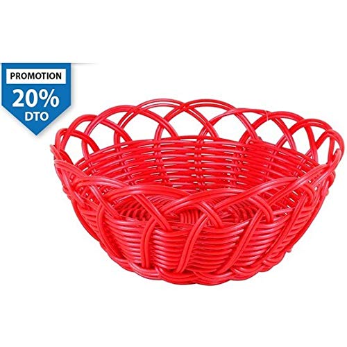 Round Basket Polypropylene Red 20 x 9 cm Indian Brand Round Basket Polypropylene Red 20 x 9 cm Indian Brand von INDE