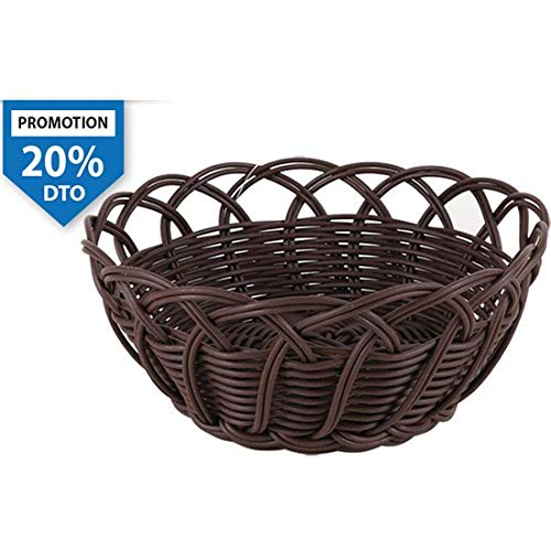 Wenge Polypropylene Basket Round 20 x 9 cm India Brand von INDE