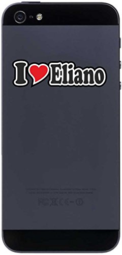 Aufkleber Decal Handyaufkleber Handyskin 50 mm Ich Liebe - I Love Eliano - Smartphone Telefon Handy - Sticker mit Namen vom Mann Frau Kind von INDIGOS UG