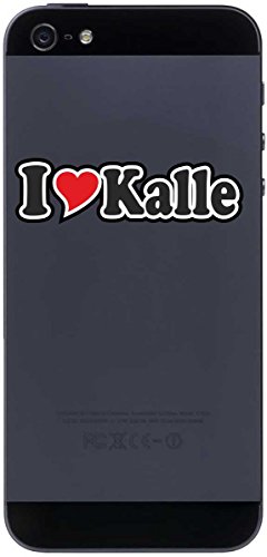 Indigos UG Telefon Aufkleber I Love Kalle 50 mm - Telefonaufkleber - Handyaufkleber - Handyskin - Sticker fürs Handy - Smartphone RückseiteSticker mit Namen von Mann Frau Kind von INDIGOS UG
