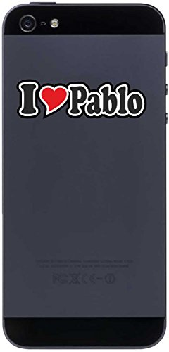 Aufkleber Decal Handyaufkleber Handyskin 50 mm Ich Liebe - I Love Pablo - Smartphone Telefon Handy - Sticker mit Namen vom Mann Frau Kind von INDIGOS UG