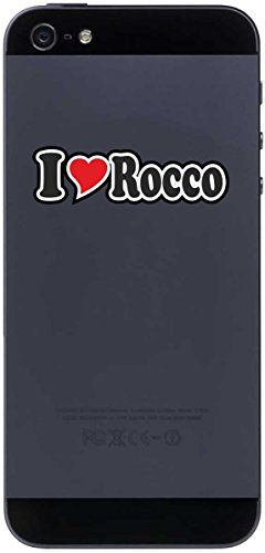Aufkleber Decal Handyaufkleber Handyskin 50 mm Ich Liebe - I Love Rocco - Smartphone Telefon Handy - Sticker mit Namen vom Mann Frau Kind von INDIGOS UG