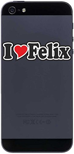 Aufkleber Decal Handyaufkleber Handyskin 70 mm Ich Liebe - I Love Felix - Smartphone Telefon Handy - Sticker mit Namen vom Mann Frau Kind von INDIGOS UG