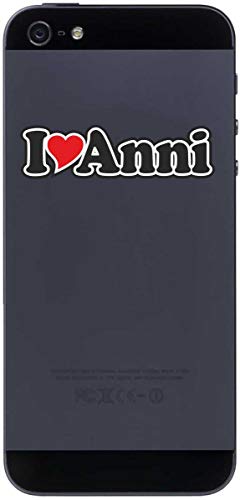 Aufkleber - I Love Heart - Decal Handyaufkleber Handyskin 70 mm Ich Liebe - Name (Mann, Frau, Kind, Junge, Mädchen) - I Love Anni von INDIGOS UG