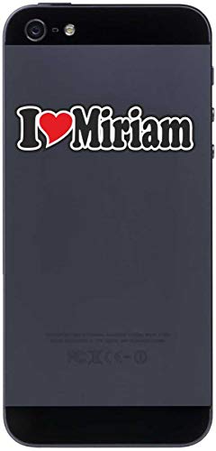 Aufkleber - I Love Heart - Decal Handyaufkleber Handyskin 70 mm Ich Liebe - Name (Mann, Frau, Kind, Junge, Mädchen) - I Love Miriam von INDIGOS UG