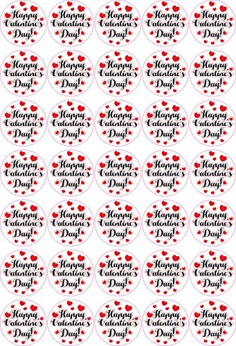 Happy Valentine´s Day - Aufkleber für Ihr Geschenk/weiss 35 Vintage Design/Labels/Stickers/Liebling/zum aufkleben/Dekoration/Liebe/Love von INDIGOS UG