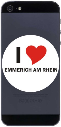 I Love Aufkleber 7 cm mit Stadtname Emmerich AM RHEIN - Decal - Sticker - Handy - Handyskin - Handyaufkleber - Telefonaufkleber - JDM - Die Cut - OEM von INDIGOS UG
