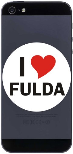 Indigos UG Telefon Aufkleber I Love Fulda 7 cm - Telefonaufkleber - Handyaufkleber - Handyskin - Sticker fürs Handy - Smartphone Handyhülle von INDIGOS UG