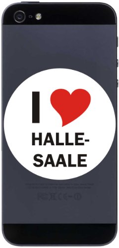 I Love Aufkleber 7 cm mit Stadtname Halle-Saale - Decal - Sticker - Handy - Handyskin - Handyaufkleber - Telefonaufkleber - JDM - Die Cut - OEM von INDIGOS UG