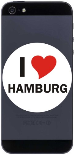 I Love Aufkleber 7 cm mit Stadtname Hamburg - Decal - Sticker - Handy - Handyskin - Handyaufkleber - Telefonaufkleber - JDM - Die Cut - OEM von INDIGOS UG