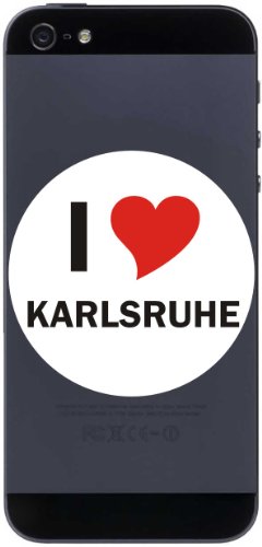 I Love Aufkleber 7 cm mit Stadtname Karlsruhe - Decal - Sticker - Handy - Handyskin - Handyaufkleber - Telefonaufkleber - JDM - Die cut - OEM von INDIGOS UG