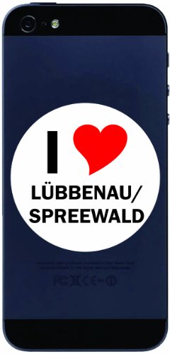 I Love Aufkleber 7 cm mit Stadtname LUEBBENAU-SPREEWALD - Decal - Sticker - Handy - Handyskin - Handyaufkleber - Telefonaufkleber - JDM - Die Cut - OEM von INDIGOS UG