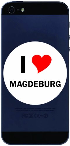 I Love Aufkleber 7 cm mit Stadtname MAGDEBURG - Decal - Sticker - Handy - Handyskin - Handyaufkleber - Telefonaufkleber - JDM - Die Cut - OEM von INDIGOS UG