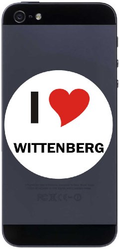 I Love Aufkleber 7 cm mit Stadtname Wittenberg - Decal - Sticker - Handy - Handyskin - Handyaufkleber - Telefonaufkleber - JDM - Die Cut - OEM von INDIGOS UG