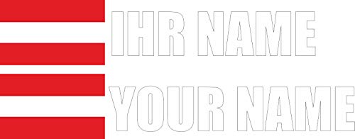 INDIGOS - Aufkleber - Österreich - Schrift weiß - Folie - Auto, Ordner, Motorrad, Fahrrad, Wand, Tür, Kühlschrank usw - 180x36 mm - Flagge Name individuell personalisiert INDIGOS - Aufkleber - Österreich - Schrift weiß - Folie - Auto, Ordner, Motorrad, Fahrrad, Wand, Tür, Kühlschrank usw - 180x36 mm - Flagge Name individuell personalisiert von INDIGOS UG