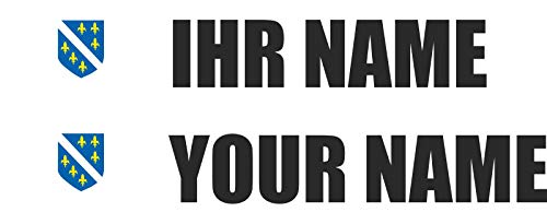 INDIGOS UG - Auto Aufkleber Bosnien - schwarz - Aufkleber selbst gestalten - Ordner, Motorrad, Fahrrad, Wand, Tür, Kühlschrank - 720x144 mm - Flagge Name personalisierte Geschenke INDIGOS UG - Auto Aufkleber Bosnien - schwarz - Aufkleber selbst gestalten - Ordner, Motorrad, Fahrrad, Wand, Tür, Kühlschrank - 720x144 mm - Flagge Name personalisierte Geschenke von INDIGOS UG