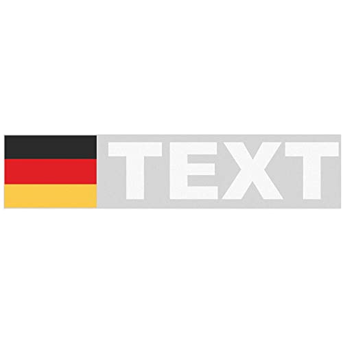 INDIGOS UG - Auto Aufkleber Deutschland - weiß - Aufkleber selbst gestalten - Ordner, Motorrad, Fahrrad, Wand, Tür, Kühlschrank - 360x72 mm - Flagge Name personalisierte Geschenke INDIGOS UG - Auto Aufkleber Deutschland - weiß - Aufkleber selbst gestalten - Ordner, Motorrad, Fahrrad, Wand, Tür, Kühlschrank - 360x72 mm - Flagge Name personalisierte Geschenke von INDIGOS UG