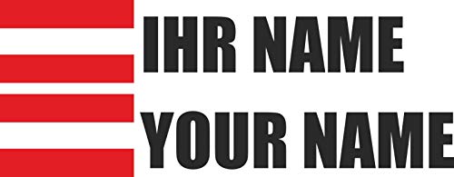 INDIGOS UG - Auto Aufkleber Österreich - schwarz - Aufkleber selbst gestalten - Ordner, Motorrad, Fahrrad, Wand, Tür, Kühlschrank - 720x144 mm - Flagge Name personalisierte Geschenke INDIGOS UG - Auto Aufkleber Österreich - schwarz - Aufkleber selbst gestalten - Ordner, Motorrad, Fahrrad, Wand, Tür, Kühlschrank - 720x144 mm - Flagge Name personalisierte Geschenke von INDIGOS UG
