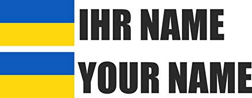 INDIGOS UG - Auto Aufkleber Ukraine - schwarz - Aufkleber selbst gestalten - Ordner, Motorrad, Fahrrad, Wand, Tür, Kühlschrank - 360x72 mm - Flagge Name personalisierte Geschenke INDIGOS UG - Auto Aufkleber Ukraine - schwarz - Aufkleber selbst gestalten - Ordner, Motorrad, Fahrrad, Wand, Tür, Kühlschrank - 360x72 mm - Flagge Name personalisierte Geschenke von INDIGOS UG