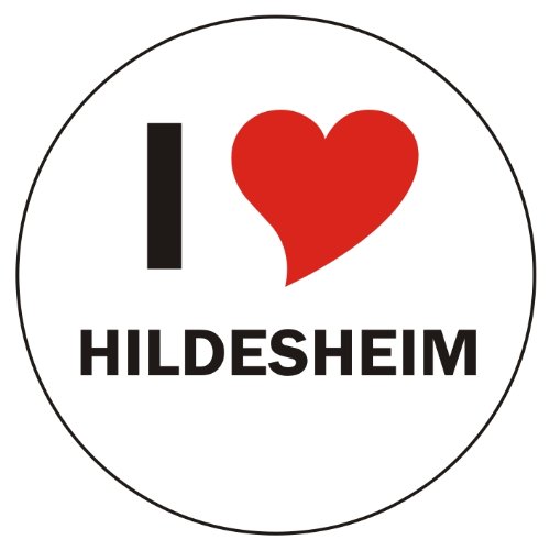 INDIGOS UG I Love HILDESHEIM Handyaufkleber Handyskin 50x50 mm rund von INDIGOS UG