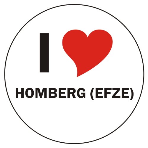 INDIGOS UG I Love HOMBERG (EFZE) Handyaufkleber Handyskin 50x50 mm rund von INDIGOS UG