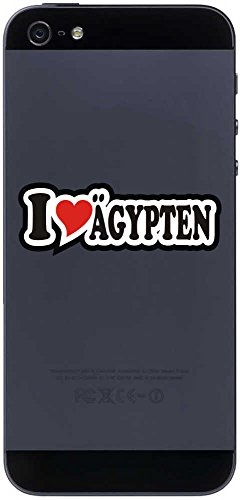 INDIGOS UG I Love Heart Aufkleber Decal Sticker Handyaufkleber Handyskin 50 mm I Love ÄGYPTEN von INDIGOS UG